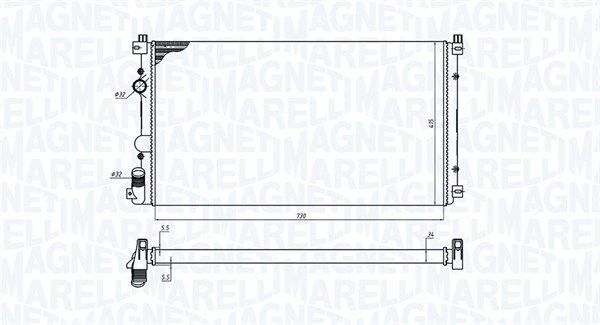 MAGNETI MARELLI Engine radiator Article number: 350213198800 cheaply