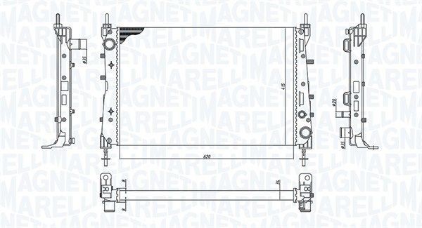 MAGNETI MARELLI Radiaator, mootorijahutus Artikli number: 350213199100 soodsalt