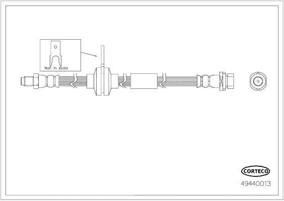 CORTECO Brake hose Article number: 49440013 cheaply