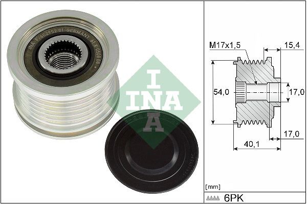 INA Alternator Freewheel Clutch Article number: 535 0317 10 cheaply