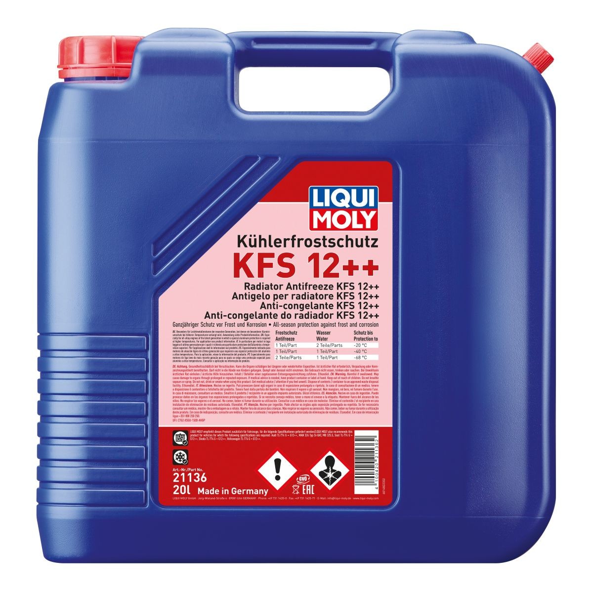 LIQUI MOLY Antifreeze KFS 12++ Article number: 21136 cheaply