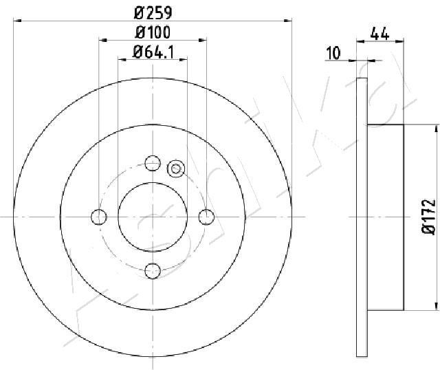 ASHIKA Brake disc Article number: 61-00-0132 cheaply