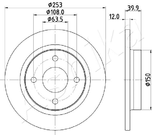 ASHIKA Brake disc Article number: 61-00-0329 cheaply