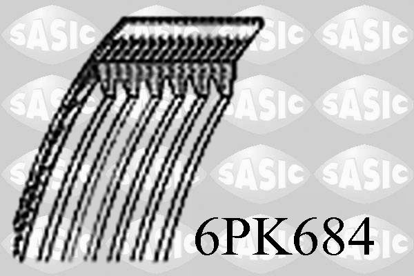 SASIC Serpentine belt Article number: 6PK684 cheaply