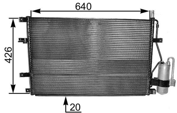 MAHLE ORIGINAL Kondensatorius, oro kondicionierius prekės numeris: AC 227 000S nebrangu