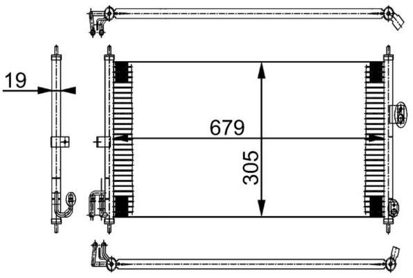 MAHLE ORIGINAL Air conditioning condenser Article number: AC 252 000S cheaply