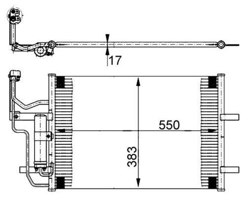 MAHLE ORIGINAL Air conditioning condenser Article number: AC 386 000S cheaply