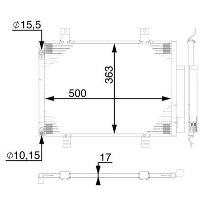 MAHLE ORIGINAL Kondensators, Gaisa kond. sistēma raksta numurs: AC 77 000S lēti