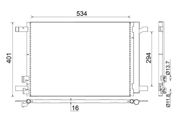 MAHLE ORIGINAL Air conditioning condenser Article number: AC 772 000S cheaply