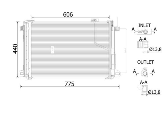 MAHLE ORIGINAL Air conditioning condenser Article number: AC 786 000S cheaply
