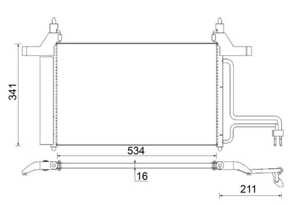 MAHLE ORIGINAL Air conditioning condenser Article number: AC 790 000S cheaply