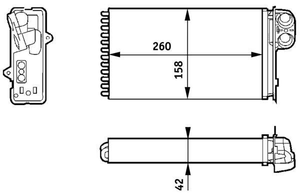 MAHLE ORIGINAL Heater matrix Article number: AH 162 000S cheaply