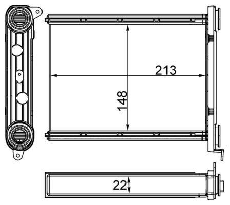 MAHLE ORIGINAL Heater matrix Article number: AH 259 000S cheaply