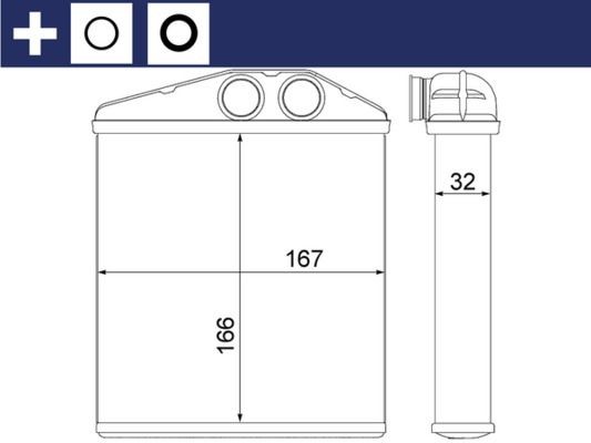 MAHLE ORIGINAL Heater matrix Article number: AH 6 000S cheaply