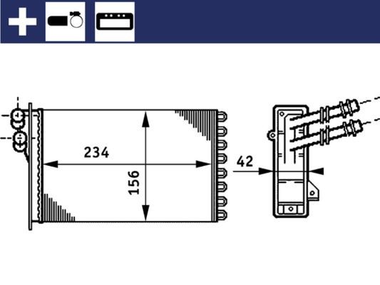 MAHLE ORIGINAL Heater matrix Article number: AH 72 000S cheaply