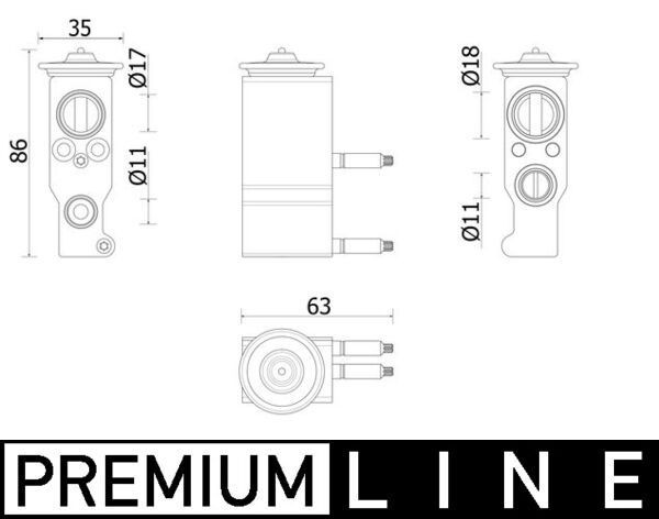 MAHLE ORIGINAL AC expansion valve Article number: AVE 143 000P cheaply