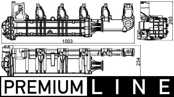 MAHLE ORIGINAL EGR cooler Article number: CE 13 000P cheaply