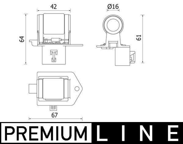 MAHLE ORIGINAL Pre-resistor, electro motor radiator fan Article number: CFR 8 000P cheaply