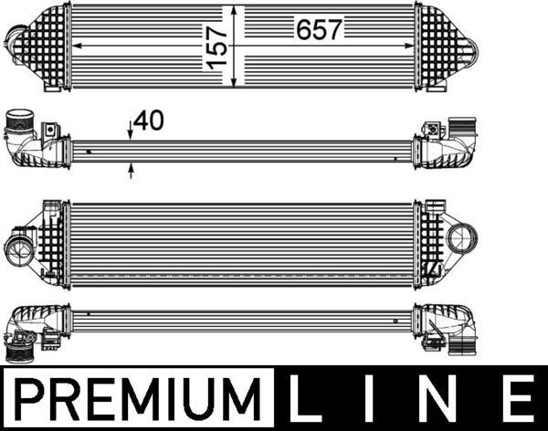 MAHLE ORIGINAL Intercooler Article number: CI 248 000P cheaply