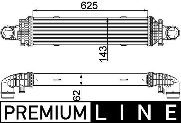 MAHLE ORIGINAL Intercooler Article number: CI 357 000P cheaply