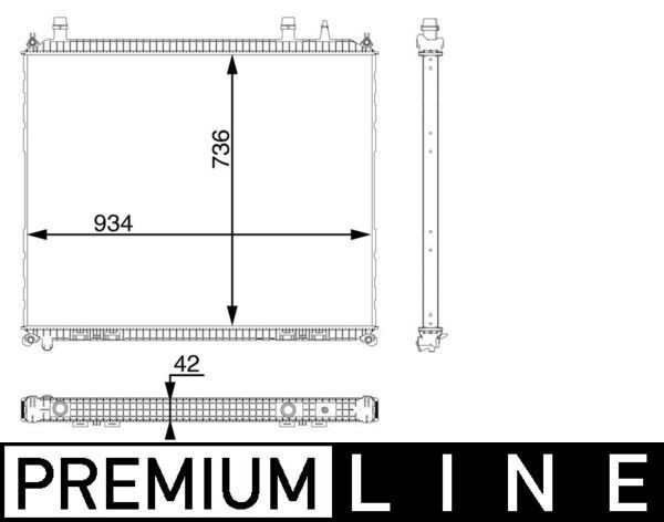 MAHLE ORIGINAL Low Temperature Cooler, intercooler Article number: CR 104 000P cheaply