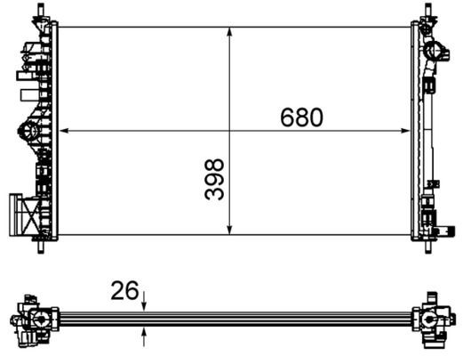 MAHLE ORIGINAL Engine radiator Article number: CR 1100 000P cheaply