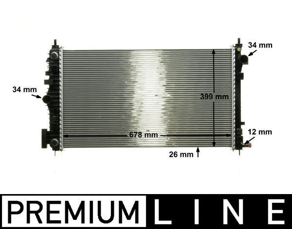 MAHLE ORIGINAL Engine radiator Article number: CR 1101 000P cheaply