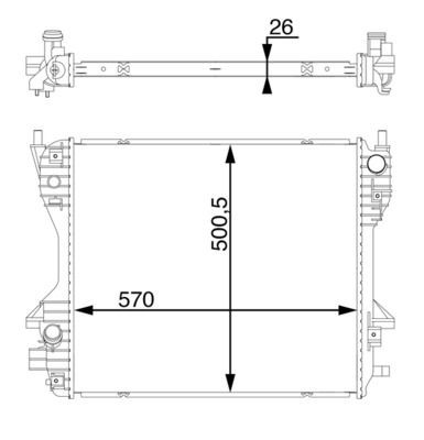 MAHLE ORIGINAL Engine radiator Article number: CR 1363 000S cheaply