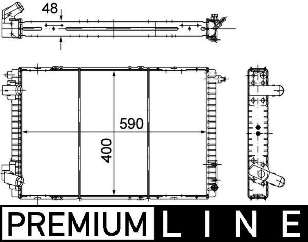 MAHLE ORIGINAL Engine radiator Article number: CR 151 000P cheaply