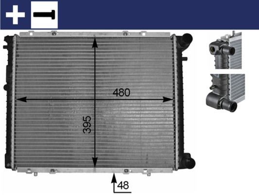MAHLE ORIGINAL Køler, motorkøling Varenummer: CR 152 000S billige
