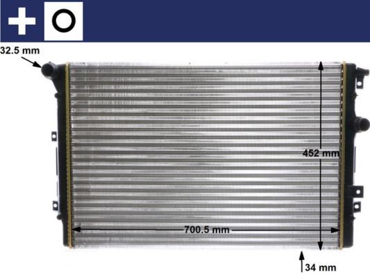 MAHLE ORIGINAL Radiaator, mootorijahutus Artikli number: CR 2032 000S soodsalt
