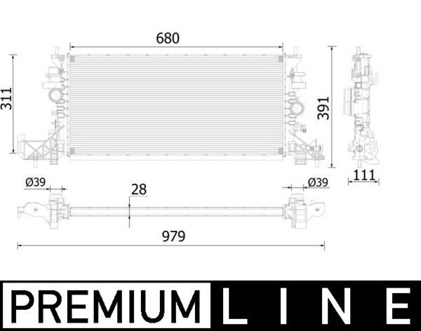 MAHLE ORIGINAL Engine radiator Article number: CR 2251 000P cheaply