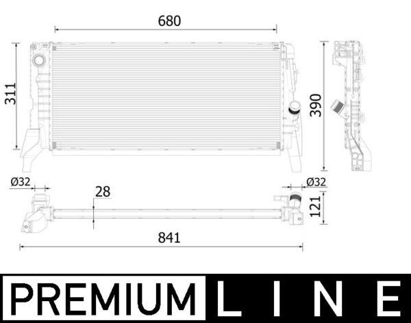 MAHLE ORIGINAL Engine radiator Article number: CR 2310 000P cheaply