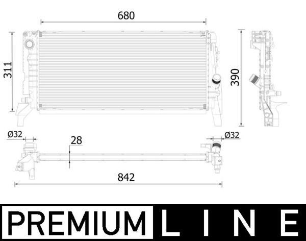 MAHLE ORIGINAL Engine radiator Article number: CR 2311 000P cheaply