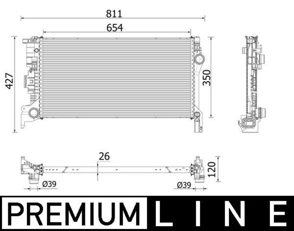 MAHLE ORIGINAL Radiaator, mootorijahutus Artikli number: CR 2335 000P soodsalt