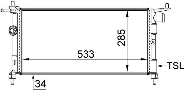 MAHLE ORIGINAL Engine radiator Article number: CR 268 000S cheaply