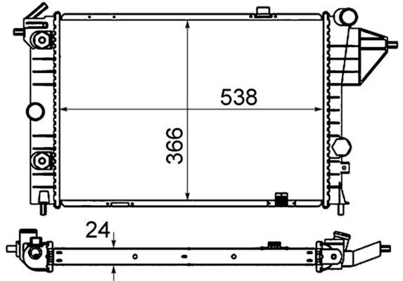 MAHLE ORIGINAL Engine radiator Article number: CR 439 000S cheaply