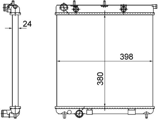 MAHLE ORIGINAL Engine radiator Article number: CR 558 001S cheaply