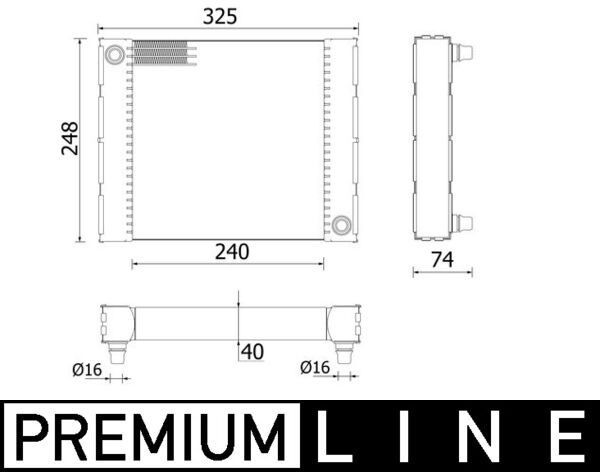 MAHLE ORIGINAL Engine radiator Article number: CR 958 000P cheaply