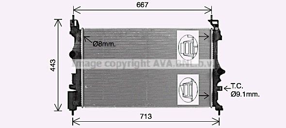 PRASCO Engine radiator Article number: OL2700 cheaply