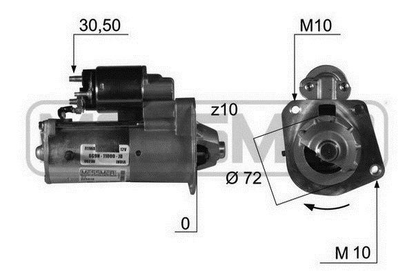 MESSMER Starter motor Article number: 220418A cheaply