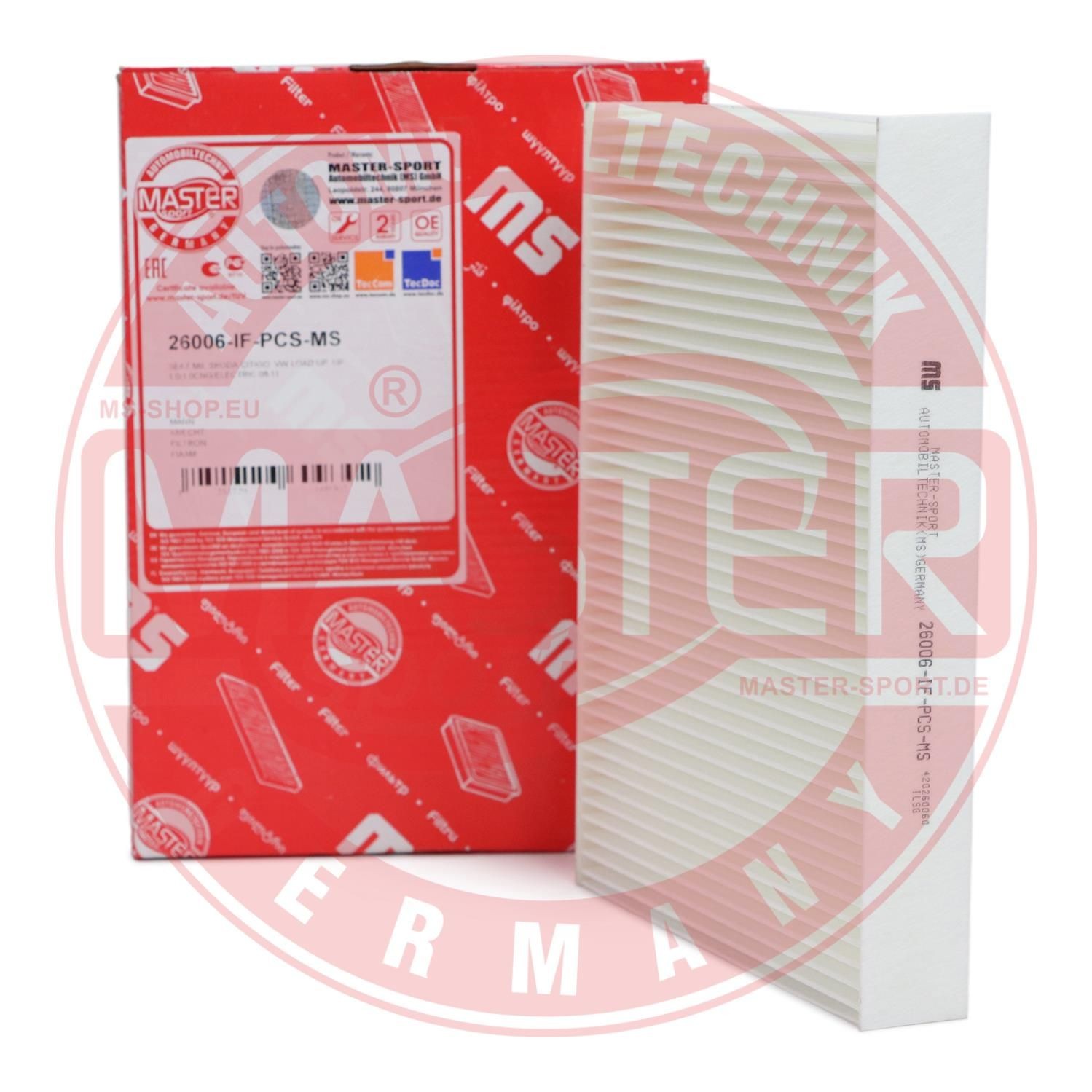 MASTER-SPORT Pollenfilter Varenummer: 26006-IF-PCS-MS billige