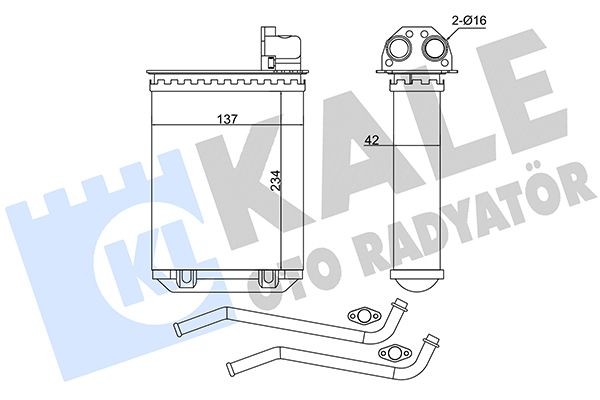 KALE OTO RADYATOR Heater matrix Article number: 346495 cheaply