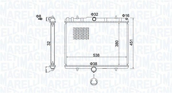 MAGNETI MARELLI Engine radiator Article number: 350213151800 cheaply