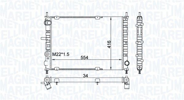 MAGNETI MARELLI Radiaator, mootorijahutus Artikli number: 350213154300 soodsalt