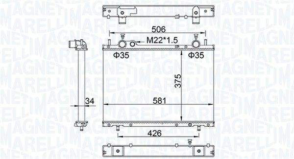 MAGNETI MARELLI Radiaator, mootorijahutus Artikli number: 350213154800 soodsalt
