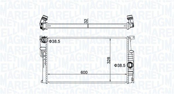 MAGNETI MARELLI Engine radiator Article number: 350213155100 cheaply
