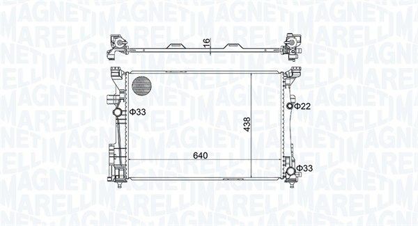 MAGNETI MARELLI Engine radiator Article number: 350213158600 cheaply