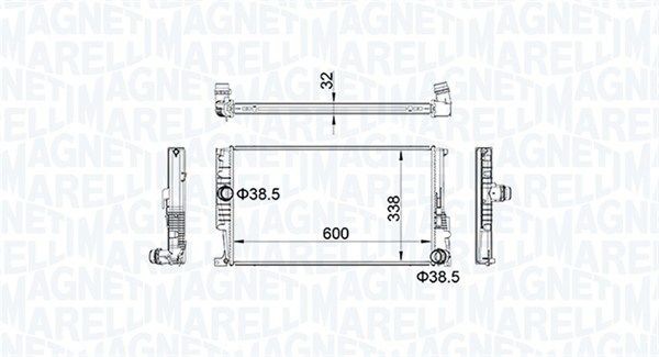 MAGNETI MARELLI Engine radiator Article number: 350213159600 cheaply