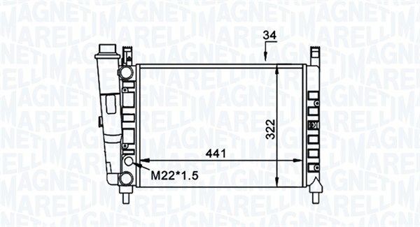 MAGNETI MARELLI Engine radiator Article number: 350213162300 cheaply